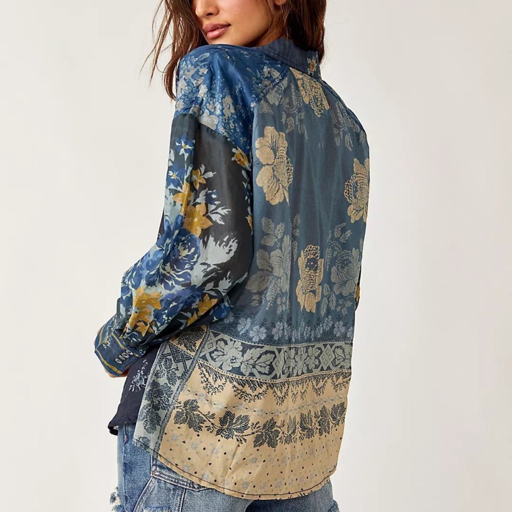 Free People Flower Patch Top, Large - image 3